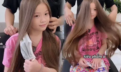 Cắt tóc hiến tặng bệnh nhân, bé gái Việt xinh như con lai được khen nhan sắc chuẩn hoa hậu