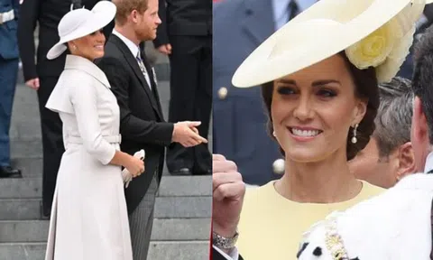 Meghan chạm mặt Công nương Kate và có phản ứng lạ ngay sau đó