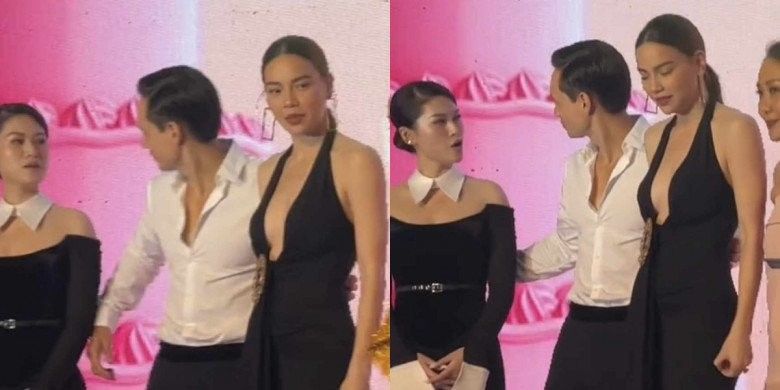 Kim Lý đặt tay lên lưng nữ đồng nghiệp của vợ, phản ứng của Hồ Ngọc Hà khiến dân tình xôn xao - ảnh 1