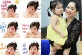 Con sao Việt "bắt trend" sticker đáng yêu: Lisa nhà Khánh Thi xinh như búp bê, quý tử của Đỗ Quang Vinh như tổng tài