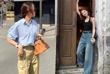 Nắng nóng oi bức, đây là kiểu áo mặc với quần ống rộng giúp bạn mát cả ngày mà vẫn sang