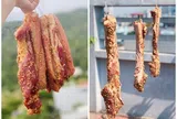 Trời nắng nóng như "lò luyện đan", không đem thịt ra phơi một 1 nắng thì quá phí!
