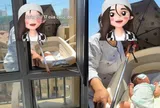 Mẹ mang con ra ngoài cửa sổ tầng cao để "phơi nắng trị vàng da", dân mạng nhìn hoảng hốt vì quá nguy hiểm