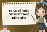 Từ nào có nhiều chữ nhất trong tiếng Việt? 90% người trả lời sai