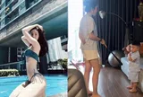 Bị con đánh, vợ đại gia của Quang Hải nghiêm khắc dạy dỗ, thái độ của người phụ nữ bên cạnh gây chú ý