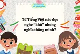 Từ Tiếng Việt nào đọc nghe "khờ" nhưng nghĩa thông minh?
