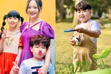 "Con trai màn ảnh" của Lan Phương học xuất sắc, là Liên đội Trưởng, đi quay về muộn vẫn tranh thủ làm bài tập tới khuya