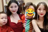 Mẹ là mỹ nhân mắt to da trắng nhưng con sinh ra khác hẳn, nhìn ảnh bố ai cũng cười chảy nước mắt