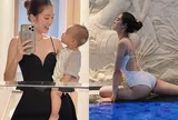 Hot girl Hà thành yêu 4 tháng thì "có em bé", đẻ con xong đẹp nõn nà, 3 vòng nóng bỏng như gái 18