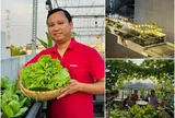 Kỹ sư IT biến sân thượng 55m² thành khu vườn xanh, tối đến cả nhà cùng lên thư giãn