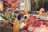 Biệt thự 1.000m2 của Vân Trang đẹp lộng lẫy mùa Trung thu, cô tự bắc thang trang trí để 4 con có tuổi thơ sống động