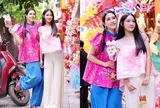 Bé gái đọ dáng mỹ nhân Hoa hậu Việt Nam nổi bật ở phố đèn lồng Trung thu: 15 tuổi xinh như hoa, cao 1m7