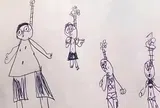 Bé trai 6 tuổi vẽ tranh gia đình, nhìn thấy nội dung "nhạy cảm" giáo viên tá hỏa gọi khẩn cho phụ huynh
