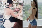 Búp bê "gây sốt" phòng gym lấy chồng cầu thủ đội tuyển Việt Nam kém 2 tuổi, U35 có con lai siêu dễ thương