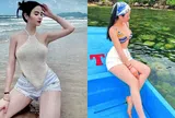 Chu Thanh Huyền - bà xã Quang Hải khoe vóc dáng nuột nà với bikini nhỏ xíu khiến 'cõi mạng' lóa mắt