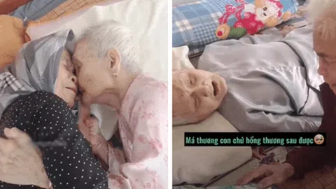 Cảm động khoảnh khắc mẹ 105 tuổi bật khóc khi gặp lại con gái 84 tuổi sau 4 tháng giãn cách