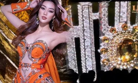 Khánh Vân diện váy chiến binh đẹp xuất sắc đi đập hộp vương miện Hoa hậu Hoàn vũ Việt Nam 2022