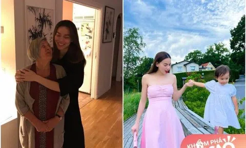 Hà Hồ đưa Lisa Leon sang Thuỵ Điển thăm bố mẹ Kim Lý, nhìn nhà chồng tuyệt đẹp hoành tráng