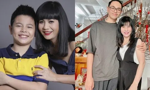 Cát Phượng khẳng định con đẹp trai vì giống Thái Hòa, nhắc lại câu bí mật nếu cậu bé thất bại