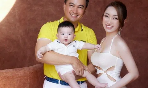 Con trai được 6 tháng tuổi, vợ Chi Bảo đã nuột nà trở lại xứng tầm "gái một con trông mòn con mắt"