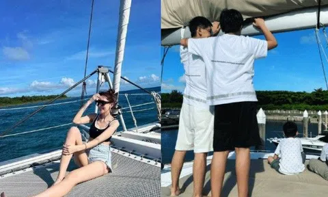 Lâm Chí Dĩnh khoe ảnh vợ chân dài nhưng không sốc bằng cậu con cả trông như anh em với bố