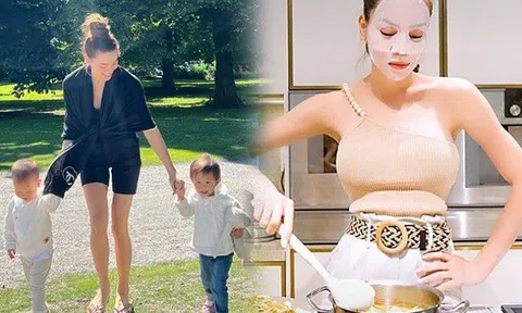 Về nhà bố mẹ chồng, Hà Hồ vẫn giữ thói quen ăn uống giữ dáng, "đơn sơ" hết cỡ