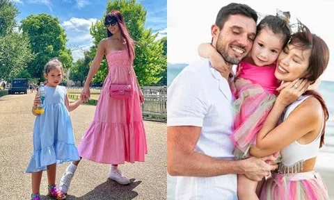 Con gái lai 4 tuổi nhà Hà Anh cho thấy chiều cao ấn tượng khi bước cạnh mẹ siêu mẫu 1m75