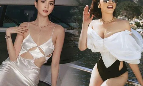 Lý Nhã Kỳ khoe nếp gấp đùi quyến rũ trên du thuyền, so với Ngọc Trinh ngày trước đối lập "chan chát"