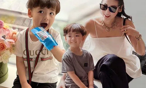 Con trai Á hậu Tú Anh 4 tuổi ra dáng soái ca, tòan đòi mặc Gucci