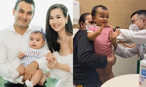 Con gái lai Ấn nhà Võ Hạ Trâm đi khám bệnh, 1 tuổi đã được các bác sĩ khen ngợi