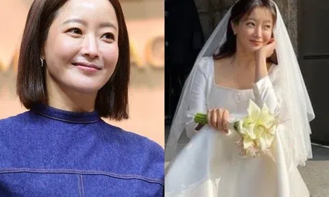 Sau khi gây thất vọng, "mỹ nhân tự nhận đẹp hơn Kim Tae Hee" U50 bất ngờ diện váy cưới