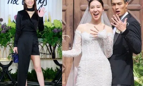 Hôn lễ hot nhất showbiz: Cô dâu quá đẹp, Lâm Tâm Như diện váy xẻ cao đi ăn cưới