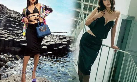 Có vòng 1 khiêm tốn, Tú Hảo tự tin "đối đầu" Tiểu Vy trong chiếc áo xẻ ngực mạnh tay: Bất phân thắng bại