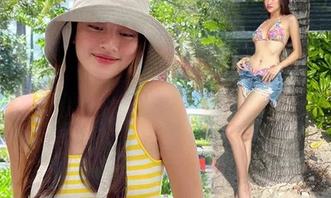 Hoa hậu Lương Thùy Linh đi biển chỉ sắm 2 chiếc quần cơ bản, phối được 7749 kiểu "sống ảo"