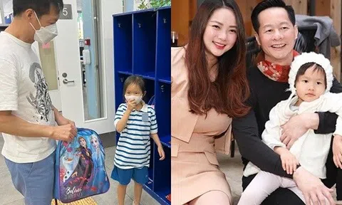 Con gái Phan Như Thảo giản dị trong ngày đầu đi học trường "sang chảnh", đại gia Đức An lo lắng ra mặt