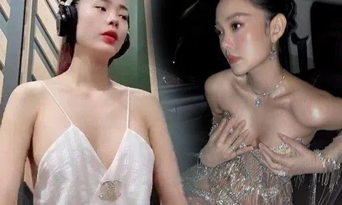 Mặc đồ trễ nải lên sóng truyền hình, Minh Hằng vất vả che chắn thấy thương