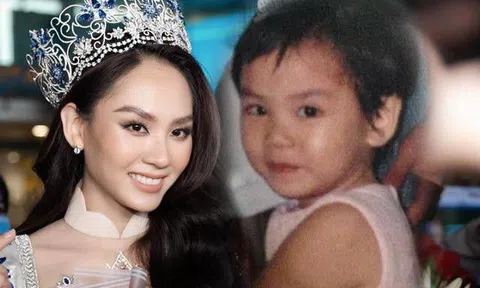 Ảnh hiếm nhan sắc tân Hoa hậu Mai Phương thời còn tròn vo ngày bé gây sốt