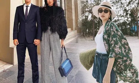 Quen thanh lịch đã lâu, Tăng Thanh Hà hiếm hoi diện quần rách tươm khoe dáng bên ông xã thiếu gia