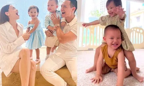 Leon nhà Hồ Ngọc Hà bộc lộ tài năng thể thao, thái độ khi bị Lisa "đè đầu cưỡi cổ"