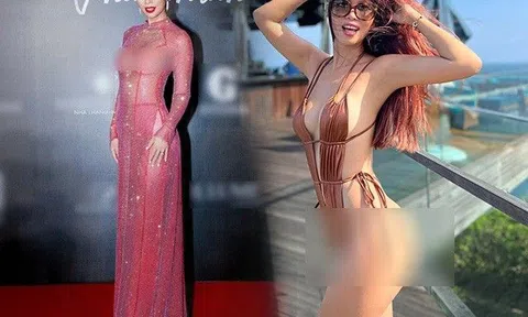 Giữa lúc CĐM bàn tán về bộ áo dài nhạy cảm bị phạt 70 triệu, Hà Anh "dậy sóng mạng" với ảnh diện bikini tí hon, muốn thi Hoa hậu