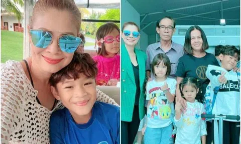 Chị em Thanh Thảo đưa đàn con về Mỹ sau kỳ nghỉ hè: Cậu bé cùng huyết thống Ngô Kiến Huy ngày càng bảnh