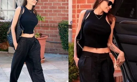 Giữa lúc đang "chiến đấu" với chồng cũ, Angelina lộ diện hốc hác, nhìn xuống bàn tay mới sợ