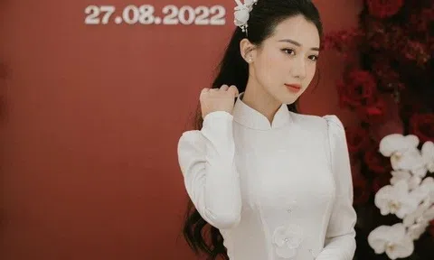 Nữ chính "Hạ cánh nơi anh" của Người Ấy Là Ai lấy chồng, ngày cưới mặc áo dài trắng đẹp thổn thức