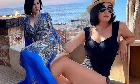 Vợ cũ Bằng Kiều hiếm hoi diện áo tắm khoe dáng, U55 mà body vẫn quyến rũ