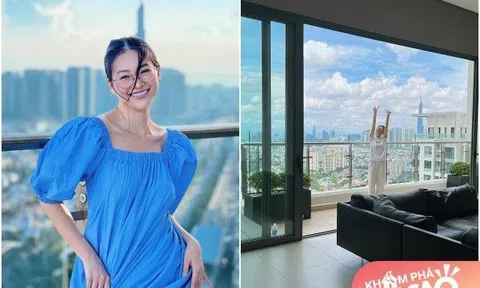 Hoa hậu Phương Khánh khoe căn penthouse mới mua, nội thất đơn giản, view đáng giá triệu đô