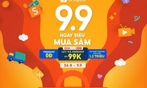 Shopee 9.9 Ngày Siêu Mua Sắm, cùng người dùng mua sắm thông thái và tận hưởng nhiều ưu đãi