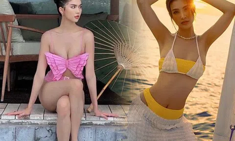 Mẹ bỉm hot nhất Vbiz kéo trễ quần, biến tấu áo tắm "nửa kín nửa hở" phóng khoáng chẳng kém Ngọc Trinh