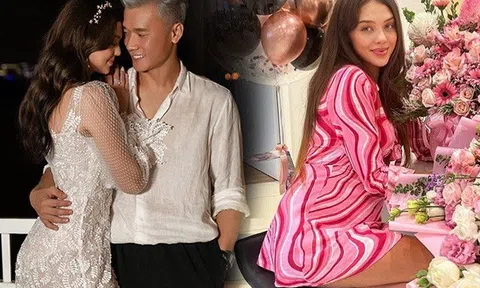 Bế bụng bầu đón tuổi mới, vợ Tây của Bùi Tiến Dũng được chồng tặng "đứa con thời trang" Hermes trăm triệu