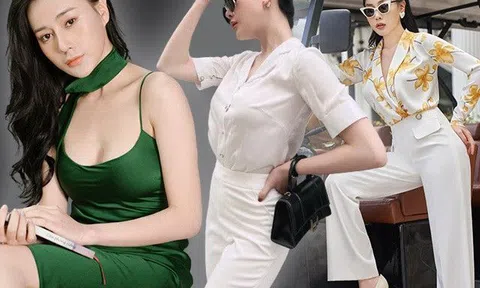 Sau tin đồn hẹn hò, Phương Oanh ăn diện ra dáng nữ doanh nhân, bớt cắt xẻ nhức mắt