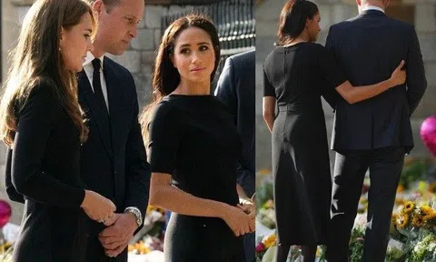 Cuộc đoàn tụ "lịch sử" của bộ tứ hoàng gia: Meghan an ủi chồng, nhìn Kate nhưng không được đáp lại